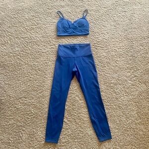 lululemon athletica Blue Sports Bra and Leggings Set